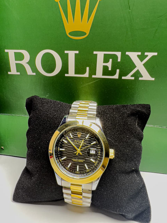 ROLEX DATE JUST-GOLD BLACK