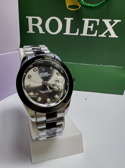 ROLEX DATE JUST-BLACK GREY