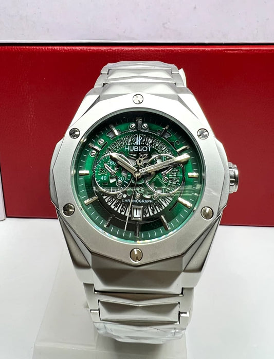 HUBLOT DIAMOND CUT SKELETON-GREEN
