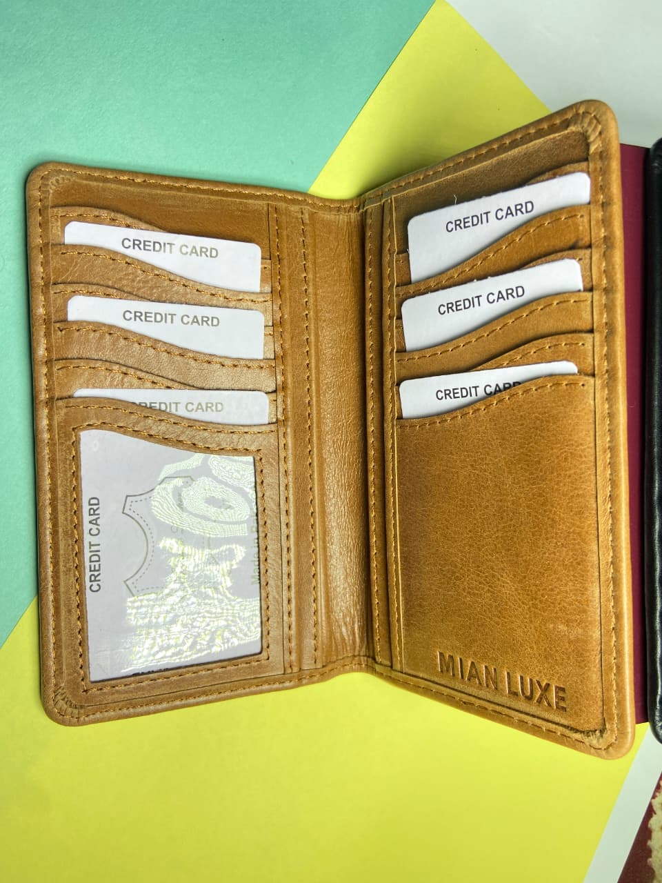 LEATHER MEDIUM LONG WALLET-BROWN BY MIANLUXE