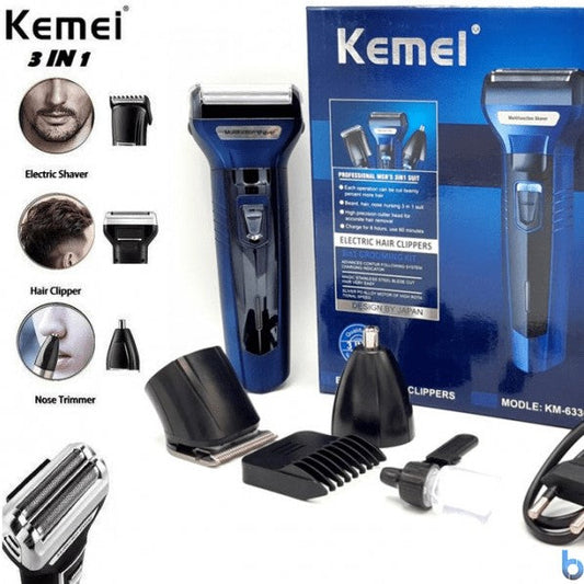 KEMEI 3 IN 1 PROFESSIONAL HAIR TRIMMER