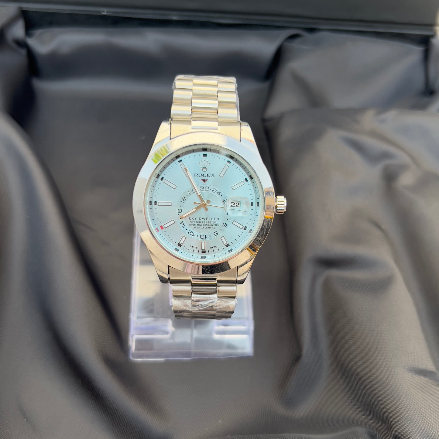 ROLEX DATE JUST-SILVER BLUE