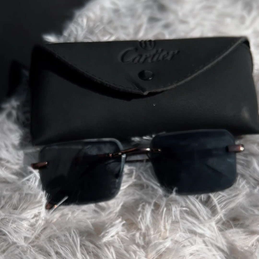 Cartier Metal Frame Sunglasses
