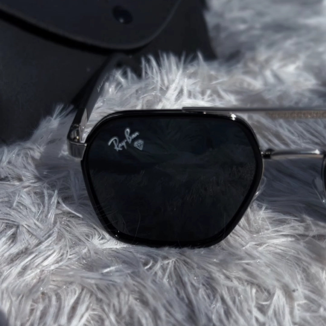 Rayban Silver Black Sunglasses