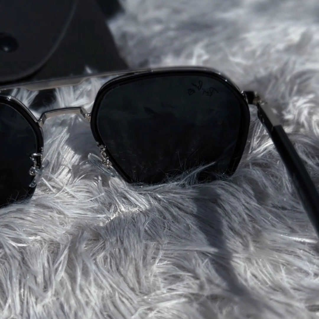 Rayban Silver Black Sunglasses