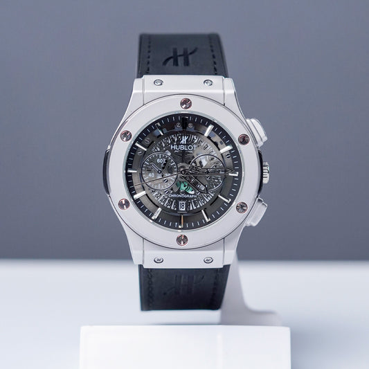 HUBLOT GENEVE-LEATHER STRAPS BLACK