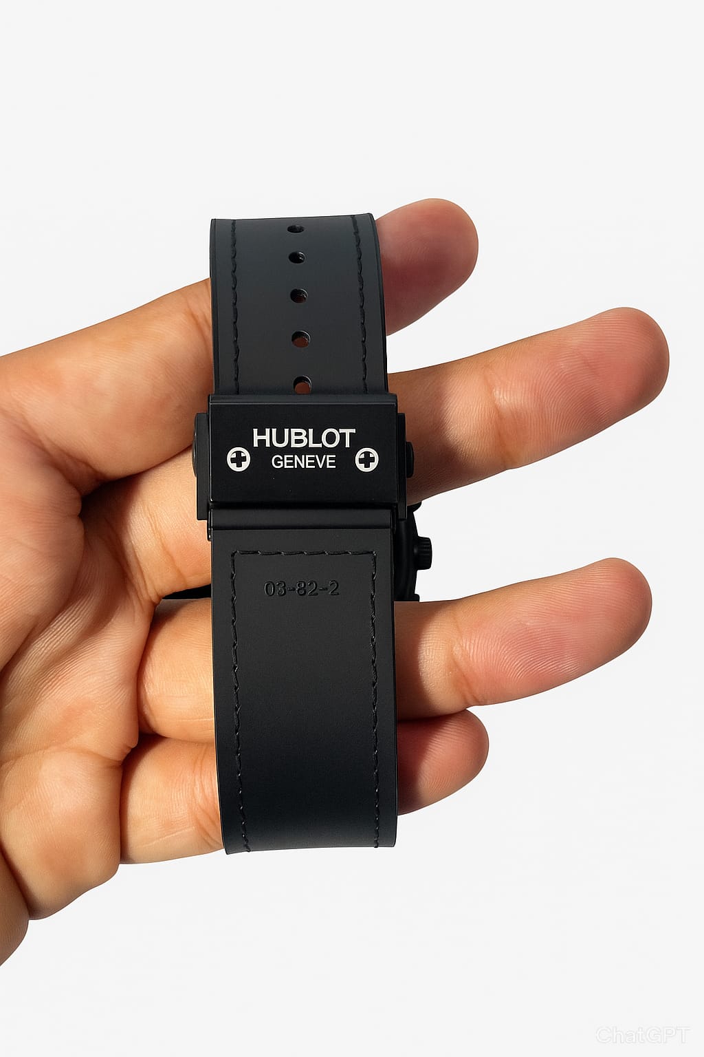 HUBLOT GENEVE-LEATHER STRAPS BLACK