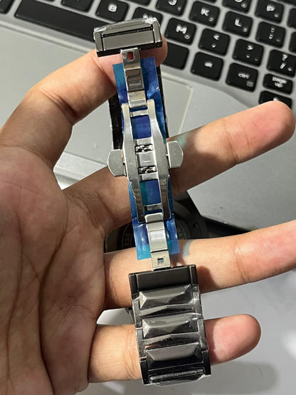 HUBLOT DIAMOND CUT SKELETON-SILVER