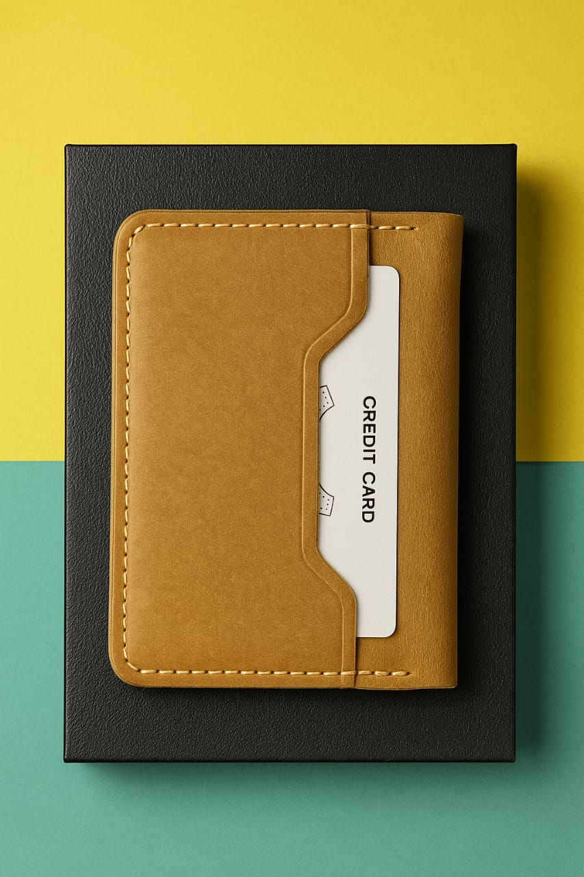 LEATHER CARD HOLDER-BROWN BY MIANLUXE
