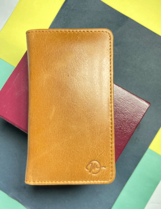 LEATHER MEDIUM LONG WALLET-BROWN BY MIANLUXE