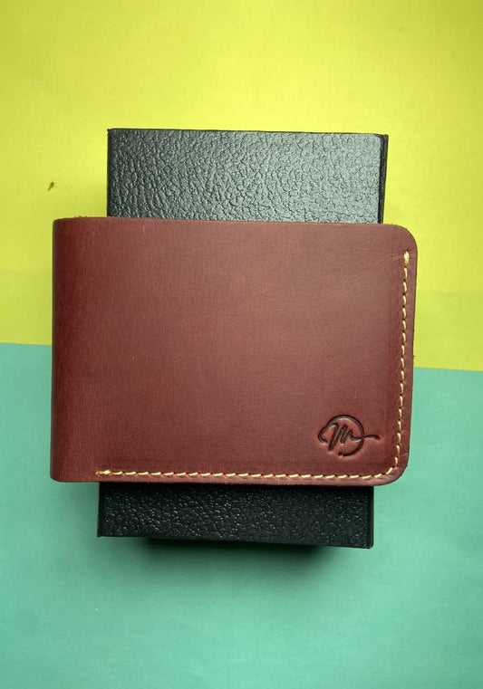 LEATHER BIFOLD WALLET-PURPLE BY MIANLUXE