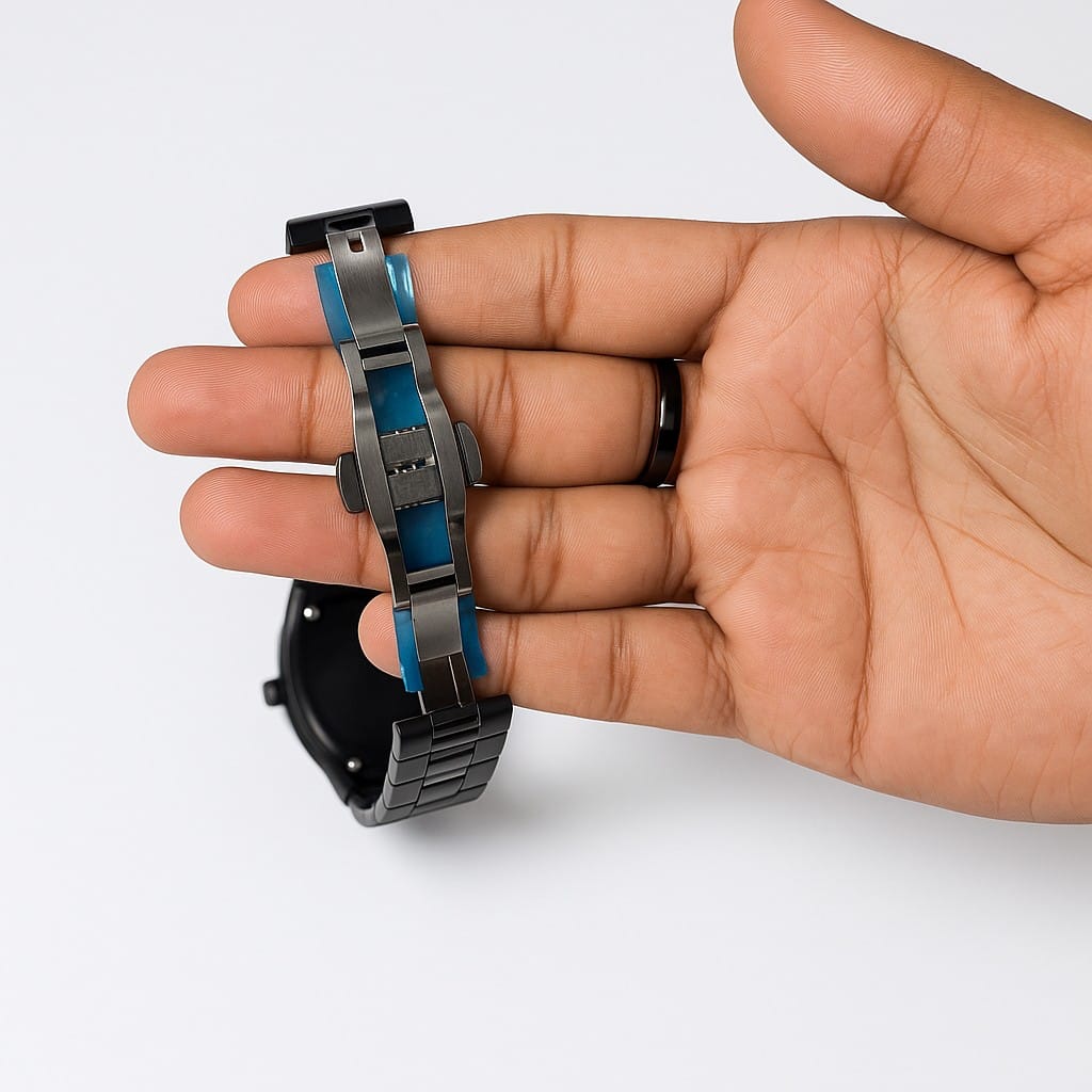 BLACK ARABIC AURA WATCH-CARBON FIBER