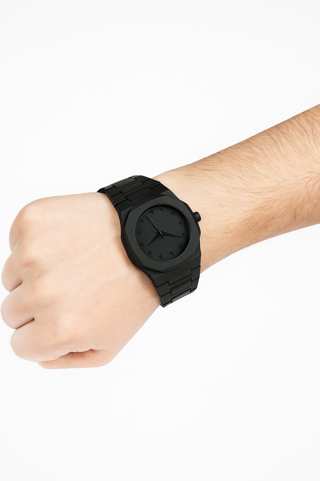 BLACK ARABIC AURA WATCH-CARBON FIBER