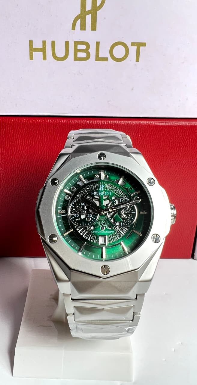 HUBLOT DIAMOND CUT SKELETON-GREEN