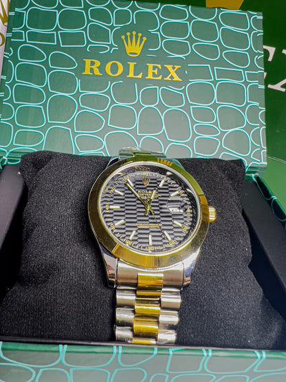 ROLEX DATE JUST-GOLD BLACK