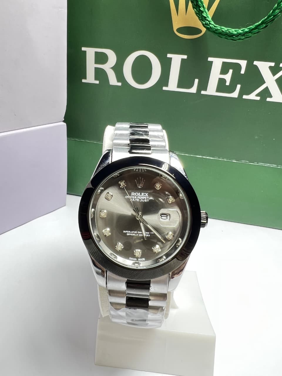 ROLEX DATE JUST-BLACK GREY