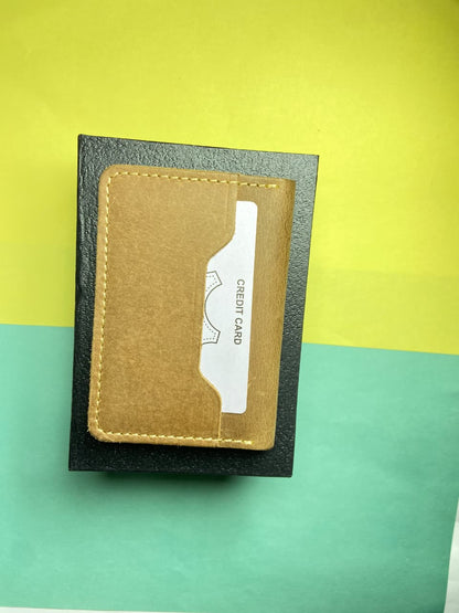 LEATHER CARD HOLDER-BROWN BY MIANLUXE