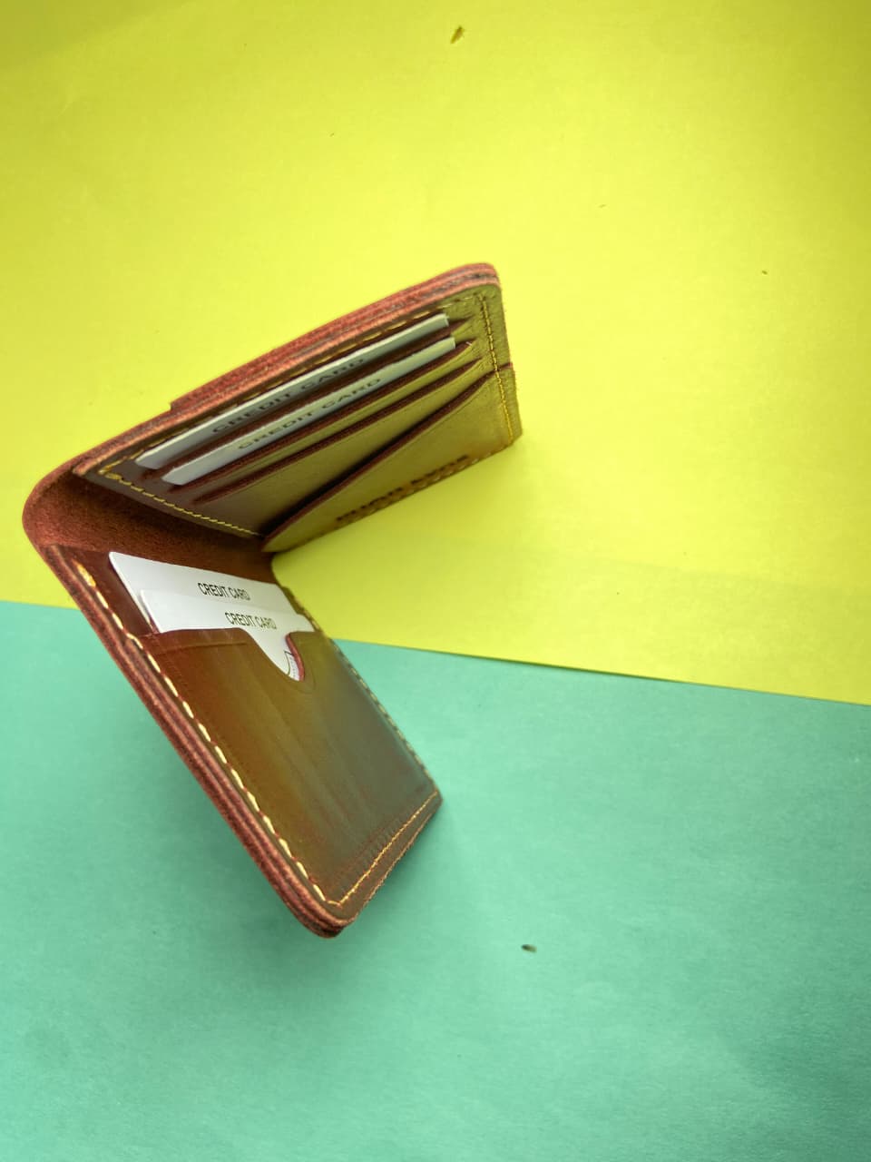 LEATHER CARD HOLDER-PURPLE BY MIANLUXE