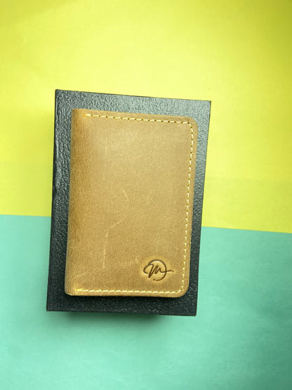 LEATHER CARD HOLDER-BROWN BY MIANLUXE