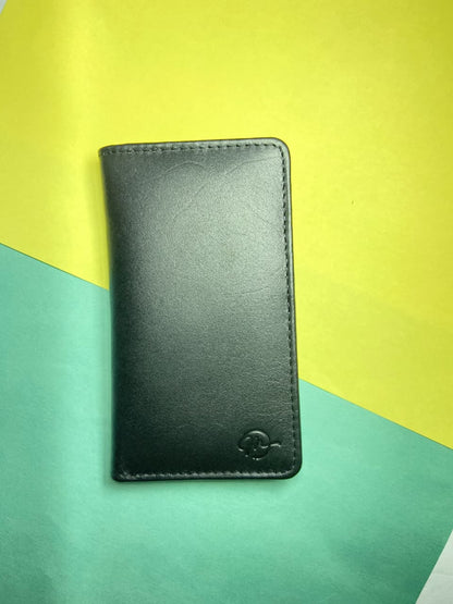 LEATHER MEDIUM LONG WALLET-BLACK BY MIANLUXE