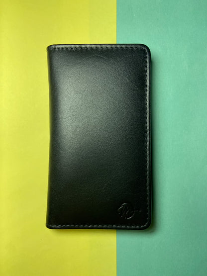 LEATHER MEDIUM LONG WALLET-BLACK BY MIANLUXE