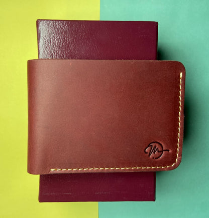 LEATHER BIFOLD WALLET-PURPLE BY MIANLUXE