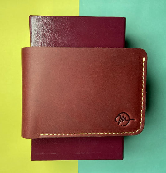 LEATHER BIFOLD WALLET-PURPLE BY MIANLUXE