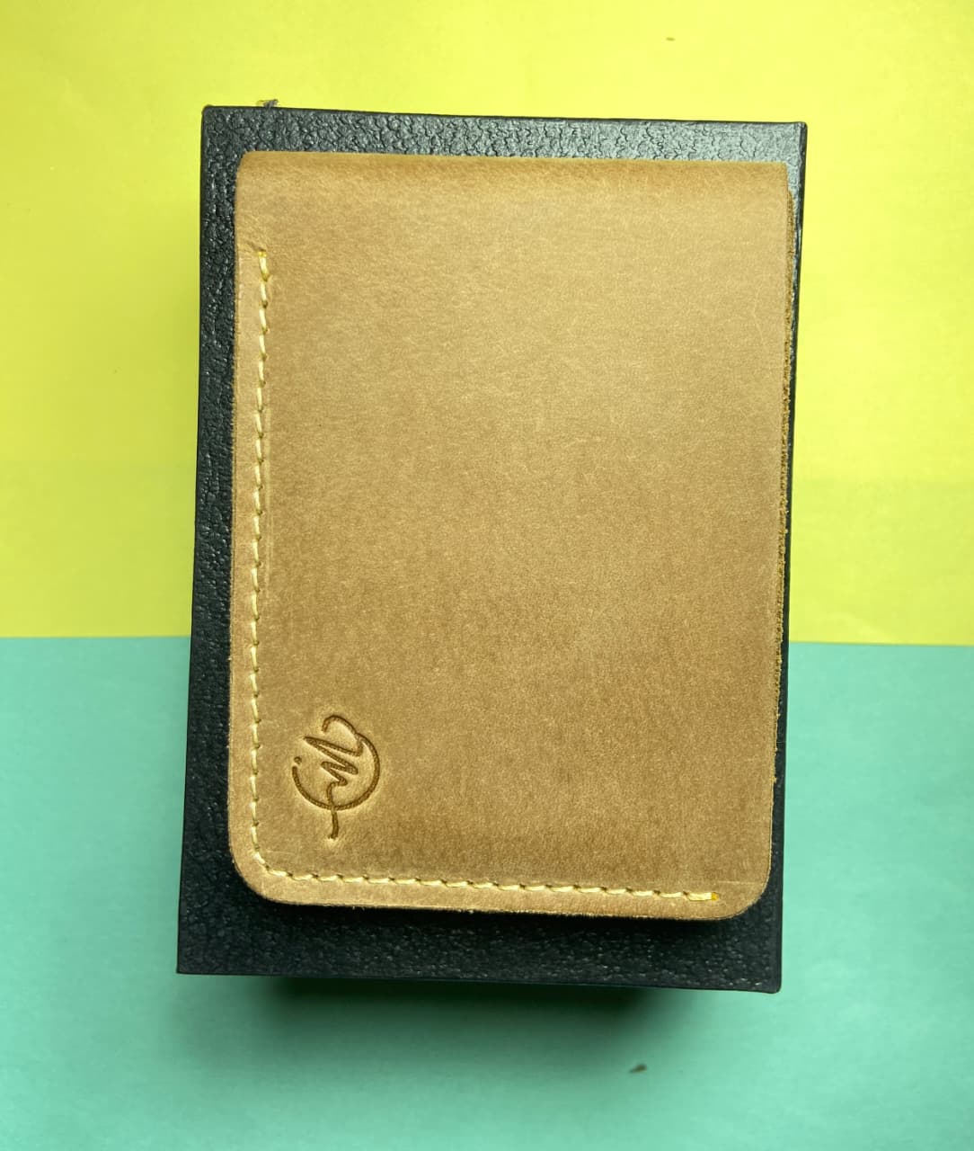LEATHER BIFOLD WALLET-CAMEL BY MIANLUXE