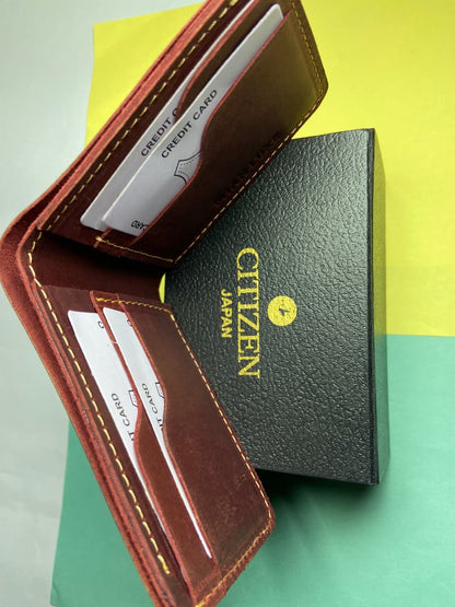 LEATHER BIFOLD WALLET-PURPLE BY MIANLUXE