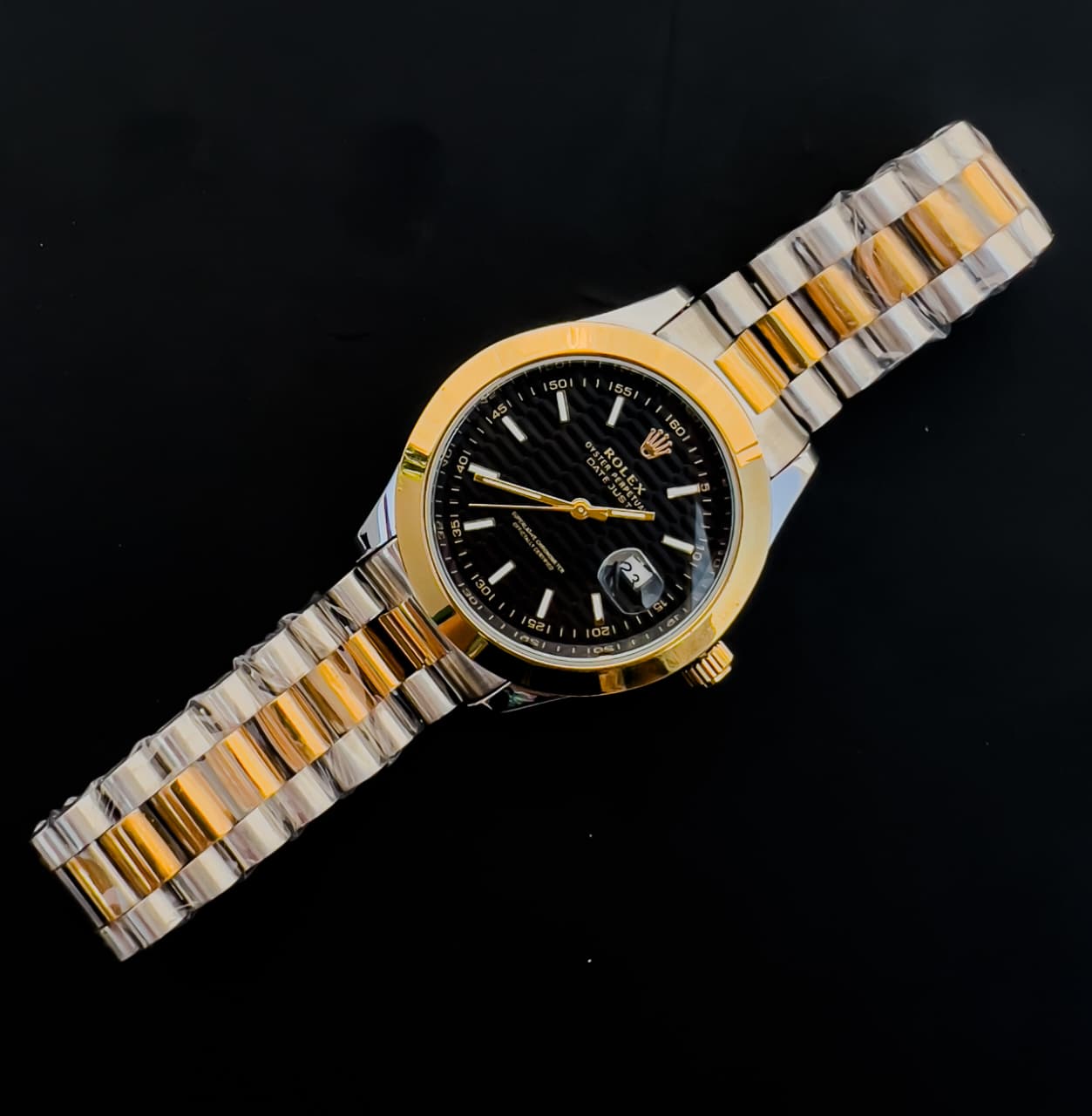 ROLEX DATE JUST-GOLD BLACK