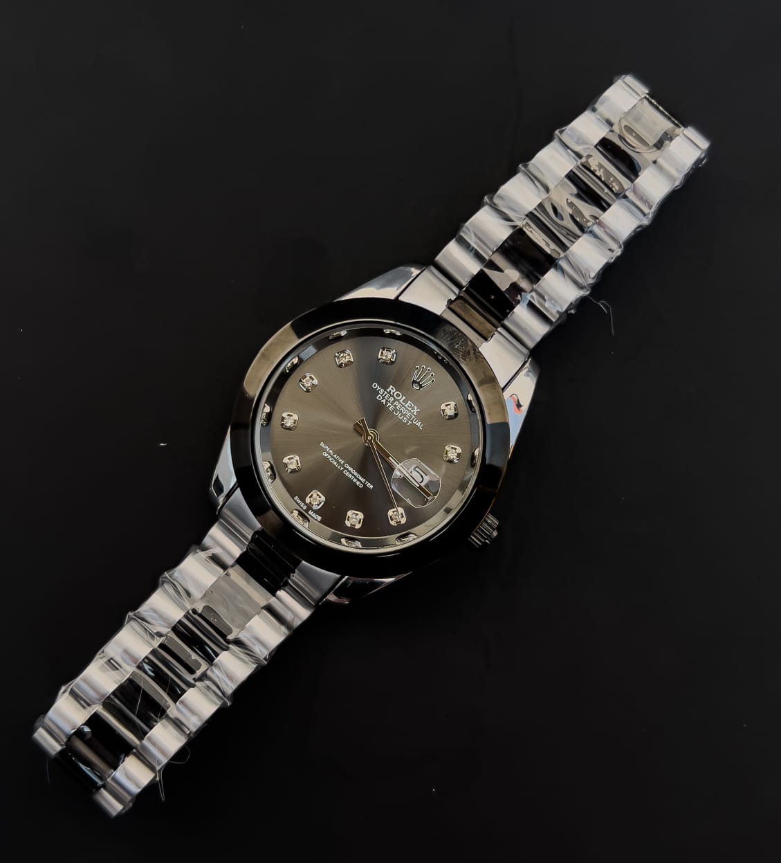 ROLEX DATE JUST-BLACK GREY