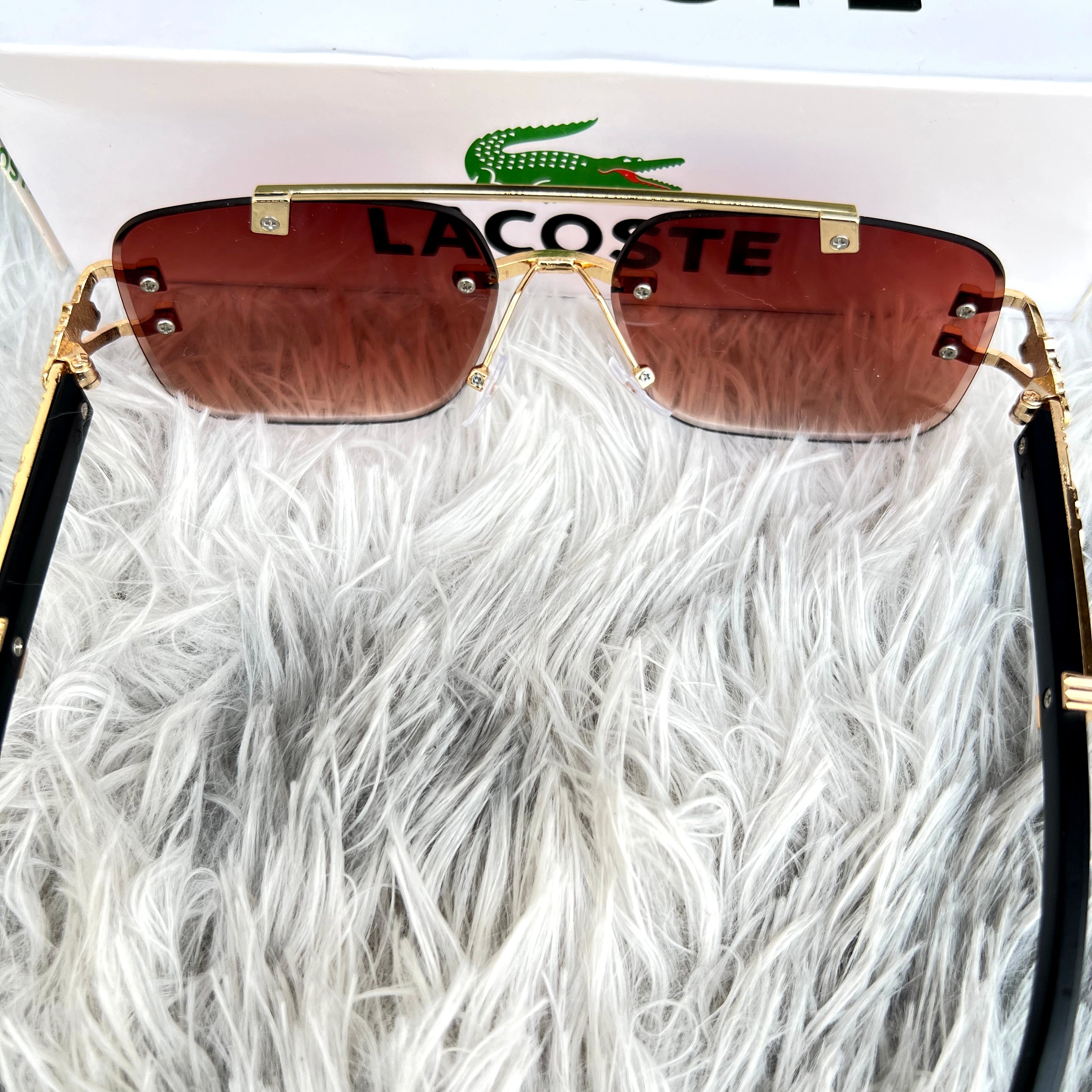 Brown Rimless Sunglasses