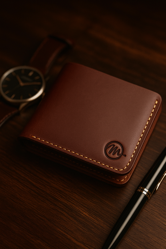 LEATHER BIFOLD WALLET-PURPLE BY MIANLUXE