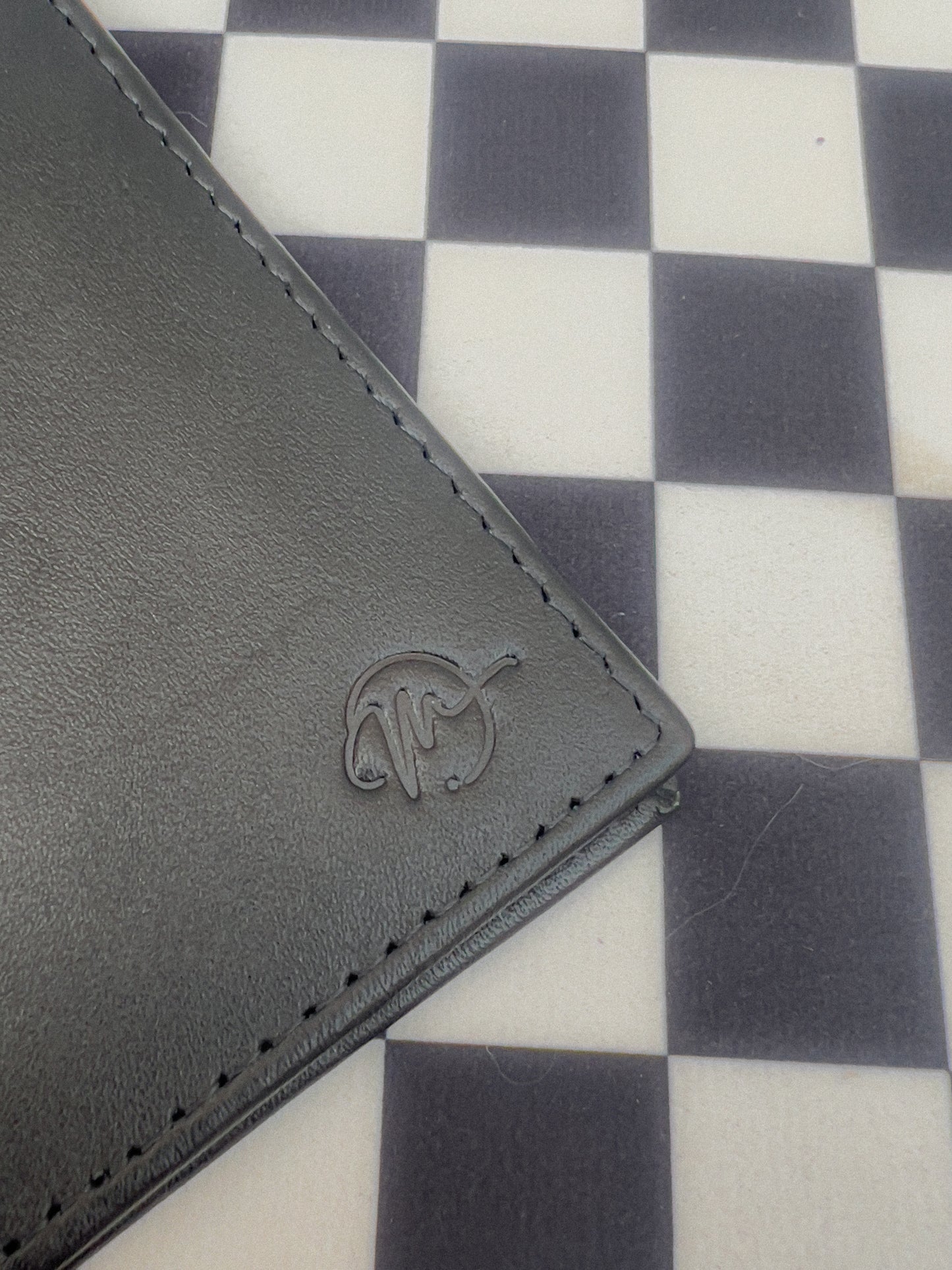 LEATHER SMALL ZIPPER WALLET-BLACK BY MIANLUXE