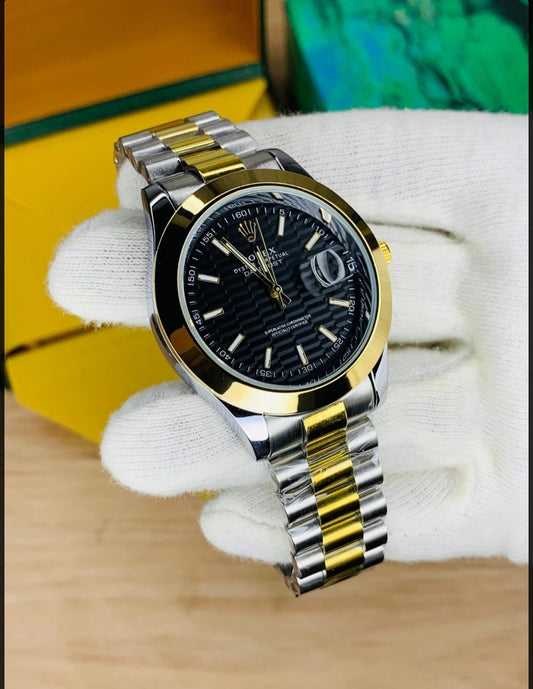 ROLEX DATE JUST-GOLD BLACK