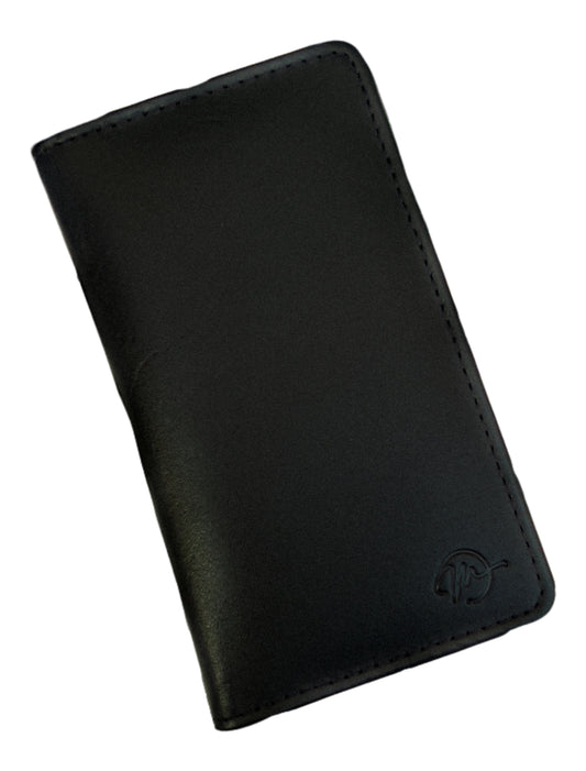 LEATHER MEDIUM LONG WALLET-BLACK BY MIANLUXE