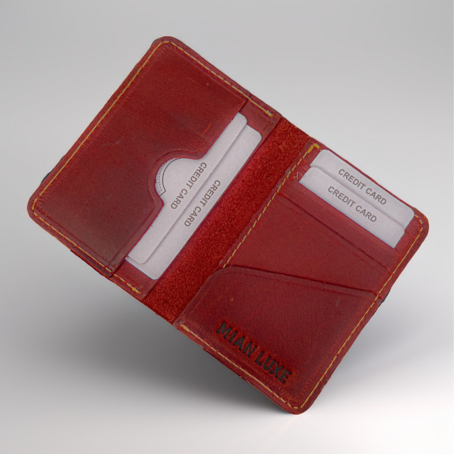 LEATHER CARD HOLDER-PURPLE BY MIANLUXE