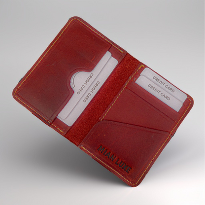 LEATHER CARD HOLDER-PURPLE BY MIANLUXE