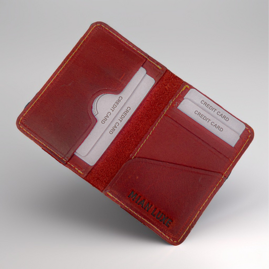 LEATHER CARD HOLDER-PURPLE BY MIANLUXE