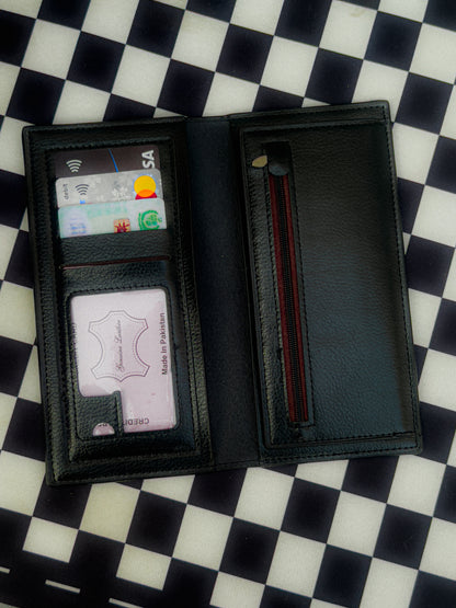 BALISI TRIFOLD LONG WALLET-BLACK