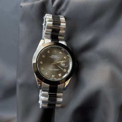 ROLEX DATE JUST-BLACK GREY