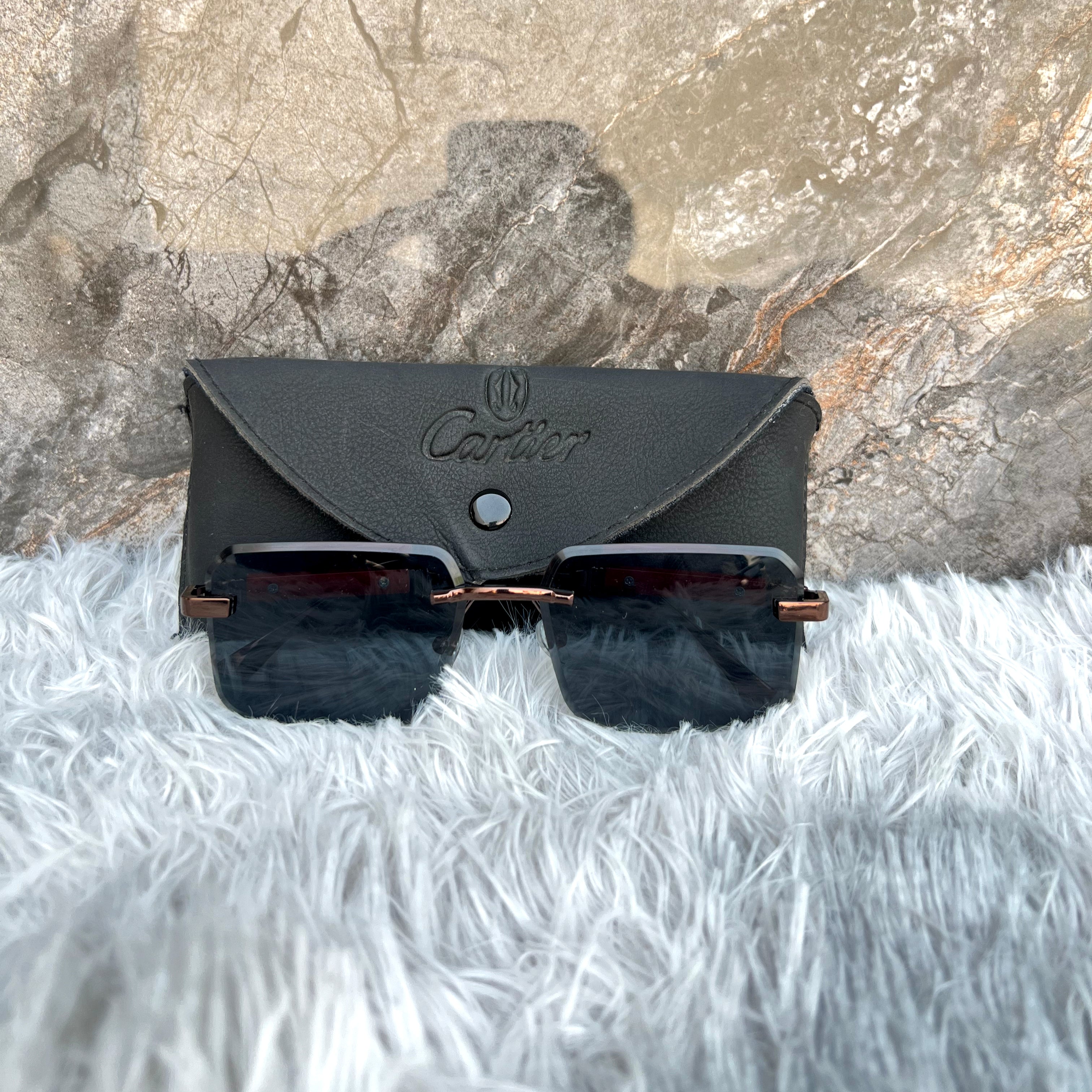 Cartier Metal Frame Sunglasses