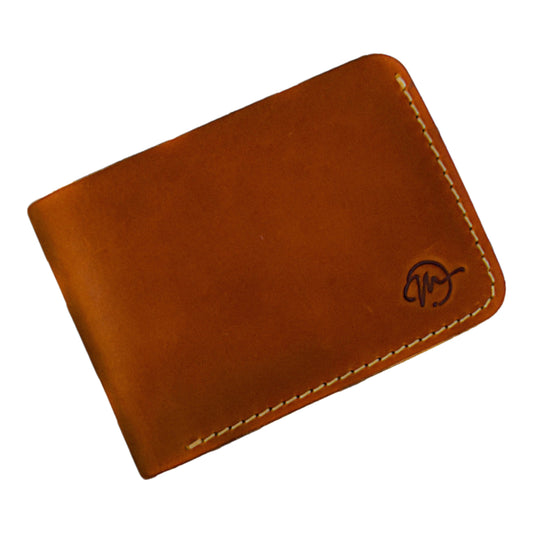 LEATHER BIFOLD WALLET-BROWN BY MIANLUXE