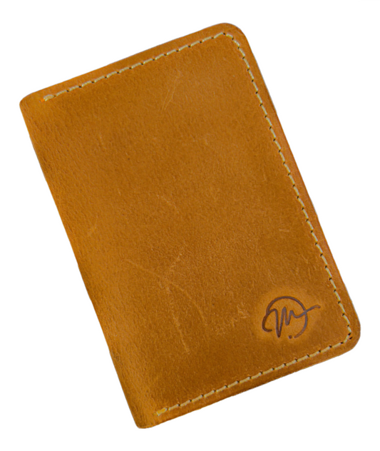 LEATHER CARD HOLDER-BROWN BY MIANLUXE