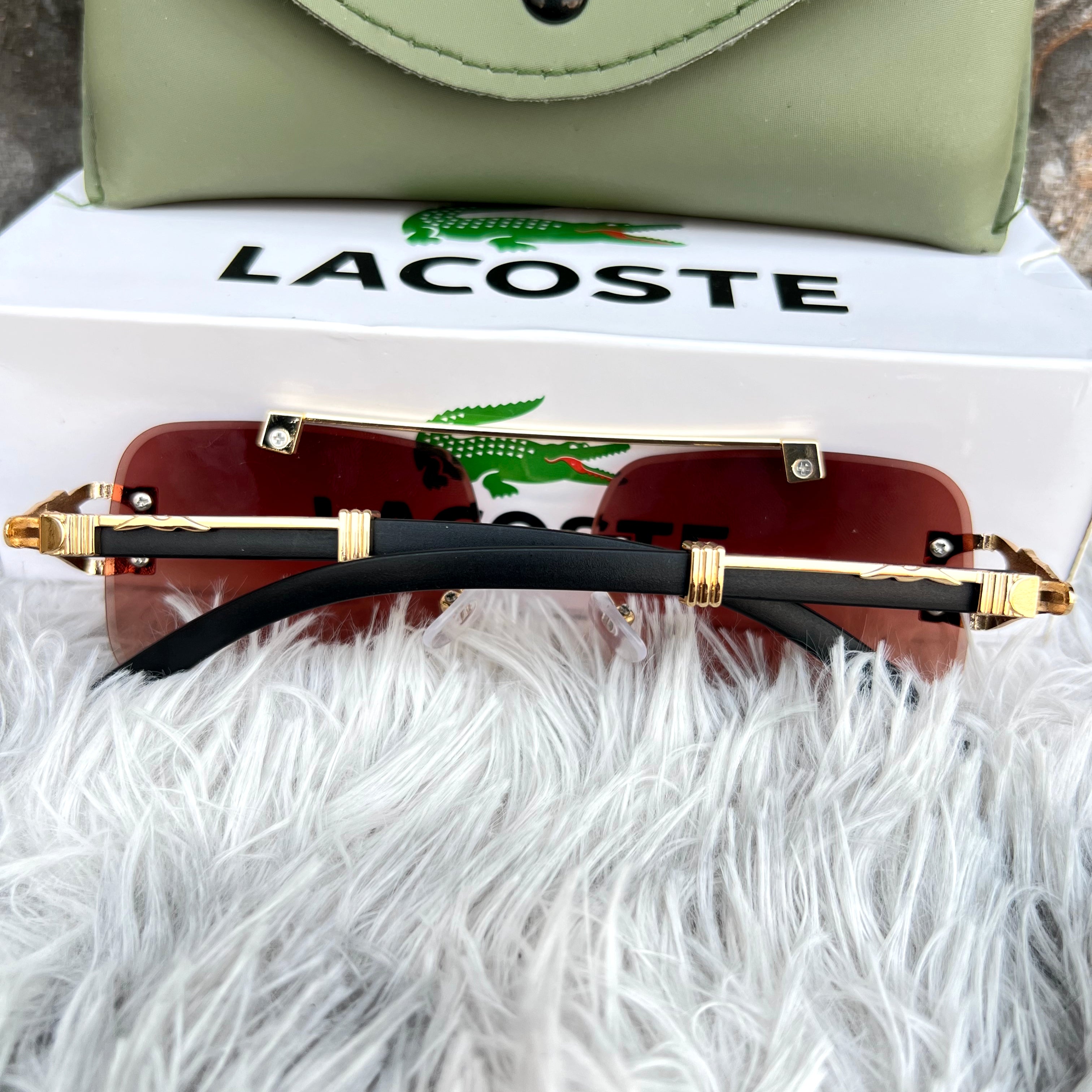 Brown Rimless Sunglasses