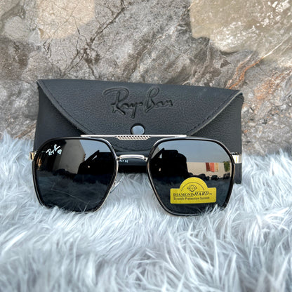 Rayban Silver Black Sunglasses
