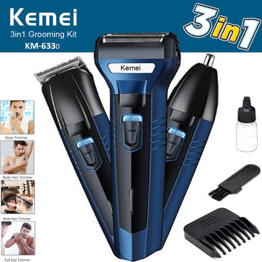 KEMEI 3 IN 1 PROFESSIONAL HAIR TRIMMER