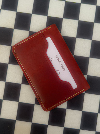 LEATHER CARD HOLDER-PURPLE BY MIANLUXE