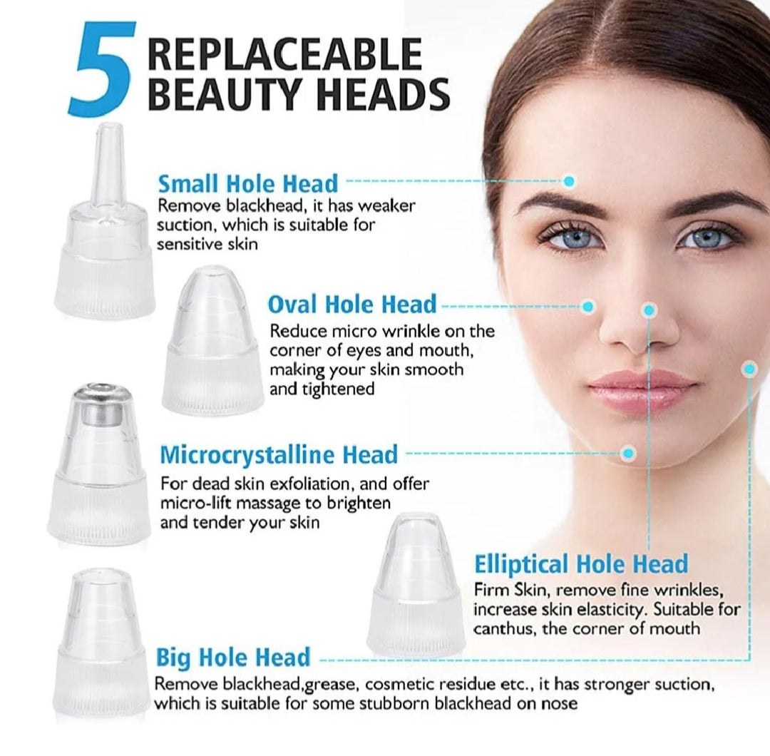 5 in 1 Rechargeable Blackhead Remover|Derma Suction