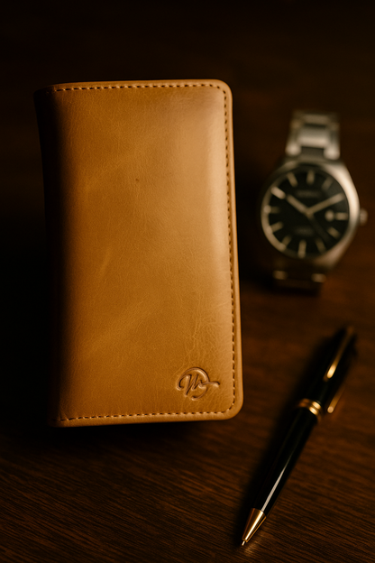 LEATHER MEDIUM LONG WALLET-BROWN BY MIANLUXE